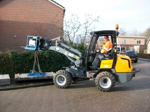 Shovel voor machinaal straten